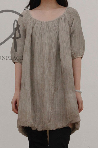 MUTEDANCE Silk Pleated Top MD21FW14